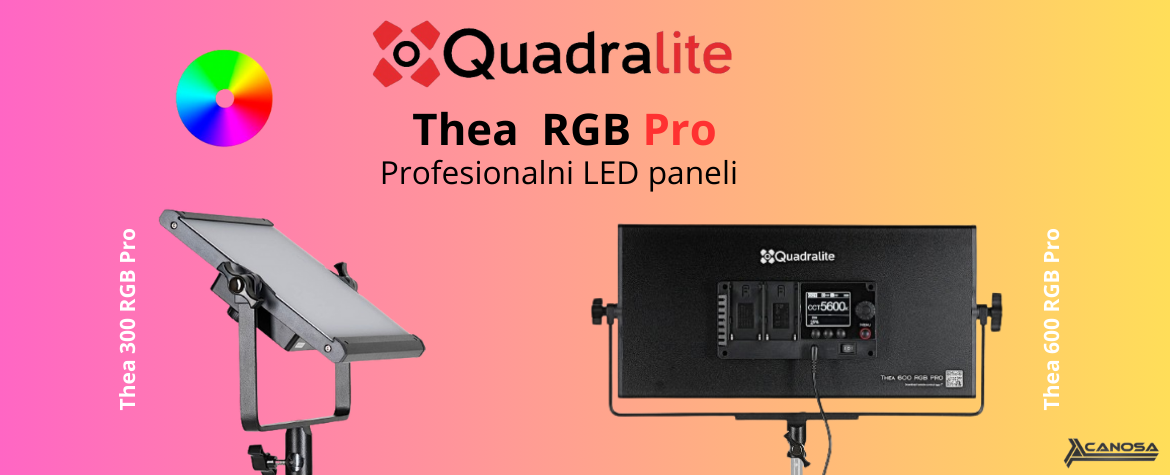 Quadralite LED paneli Thea