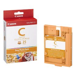 Canon E-C25 foto papir EC-25 Card Size (2.1x3.4") Easy Photo Pack (Paper And Ribbon) for Selphy ES Series Printers ES1, ES2, ES3, ES30, ES40 1249B001AA
