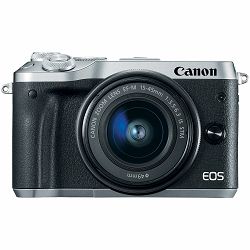 Canon EOS M6 + 15-45 IS STM Silver Mirrorless Digitalni fotoaparat i objektiv EF-M 15-45mm f/3.5-6.3 (1725C012AA)