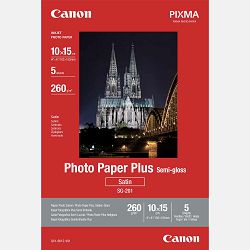 Canon Photo Paper Plus Glossy II PP-201 10x15cm 5 listova foto papir za ispis fotografije Gloss 265gsm ISO92 0.27mm 4X6" 5 sheets PP201SDEMO (BS2311B053AA)