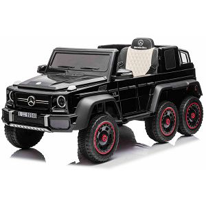 Dječiji auto na akumulator Mercedes-Benz G63 AMG 6X6 Black, jednosjed, 6 rota s neovisnim ovjesom, Pogon 2 x 45W, 12V 10AH baterija, plastične rote i sjedalo, daljinski upravljač, licenca