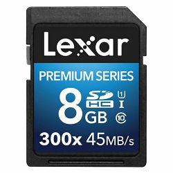 Lexar SDHC 8GB 300x 45MB/s Premium II Class 10 UHS-I Card memorijska kartica LSD8GBBBEU300