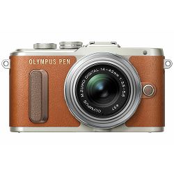 Olympus E-PL8 Body Brown incl. Charger + Battery Mirrorless Micro Four Thirds MFT - PEN Camera Smeđi digitalni fotoaparat (V205080NE000)