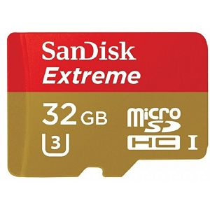 SanDisk Extreme microSDHC 32GB + SD Adapter for Action Sports Cameras 90MB/s Class 10 U3 SDSQXNE-032G-GN6AA Memorijska kartica  