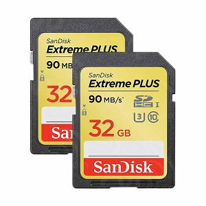 SanDisk Extreme Plus SDHC 32GB, 90MB/s Class 10 UHS-I U3 2-pack SDSDXSF-032G-GNCI2 Memorijska kartica