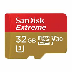 SanDisk microSDHC 32GB 90MB/s + SD Adapter for Action Sports Cameras Extreme V30 UHS-I 2-Pack memorijska kartica (SDSQXVF-032G-GN6AT)
