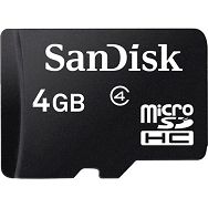 SanDisk microSDHC 4GB Class 4 Speed 4MB/s Card + SD Adapter SDSDQM-004G-B35A memorijska kartica